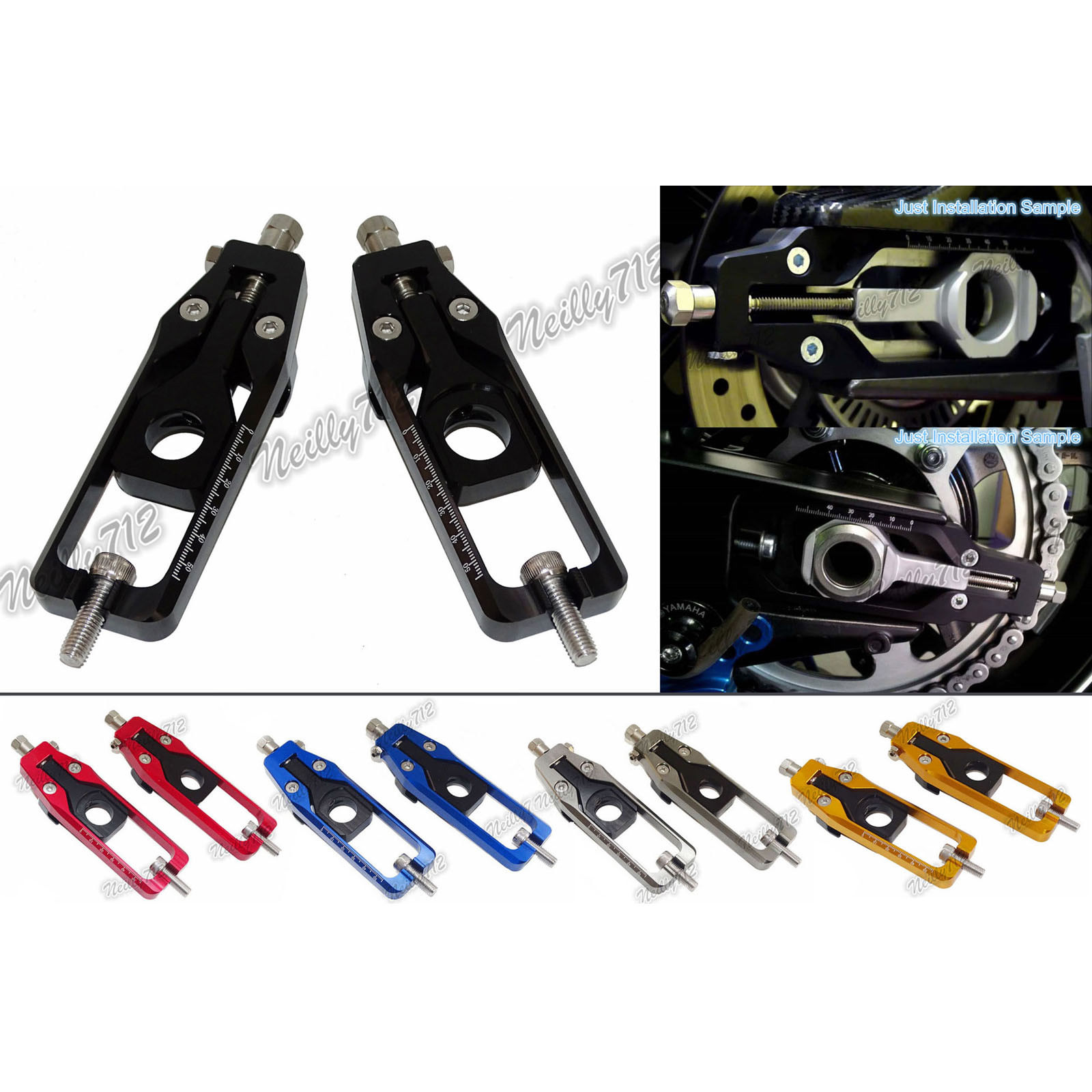 CNC Billet Chain Adjusters Tensioner Catena For 20132016 YAMAHA FZ09 FZ09 RN29 eBay
