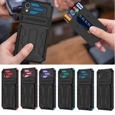 Wallet Cover with Card Holder Hard Shell Case Cell Phone Case for iPhone XR