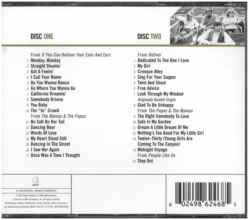 2-CD The Mamas & The Papas: Gold: Definitive Collection 1965 - 1968 - Bild 2 von 2