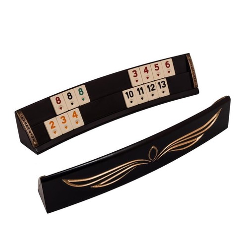 Luxury Oval Rummy Cube Wing Motif Wooden Rummikub Game Set, Christmas Gift🎁 - Picture 2 of 8