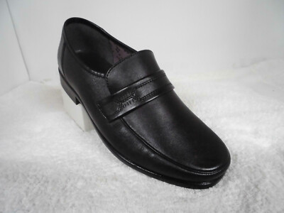 Herren Business-Lederschuhe, Mocassins-Slipper, schwarz, Gr.43 1/2,  neu OVP
