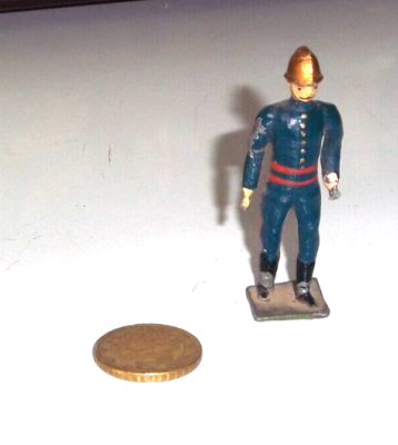 Figurine Pompier CBG – Plomb Peint, Fabrication Française, état D'occasion