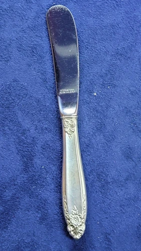 International Sterling Flatware, Prelude, 5 7/8 Butter Spreader, Stainless blade