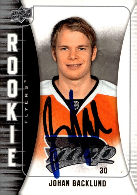 Johan Backlund - Signed 2009-10 Upper Deck MVP Rookie Card #382