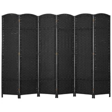 Room Divider 4/6/8/ Panels 5.57 FT Tall Privacy Screen Waterproof Wood Frame