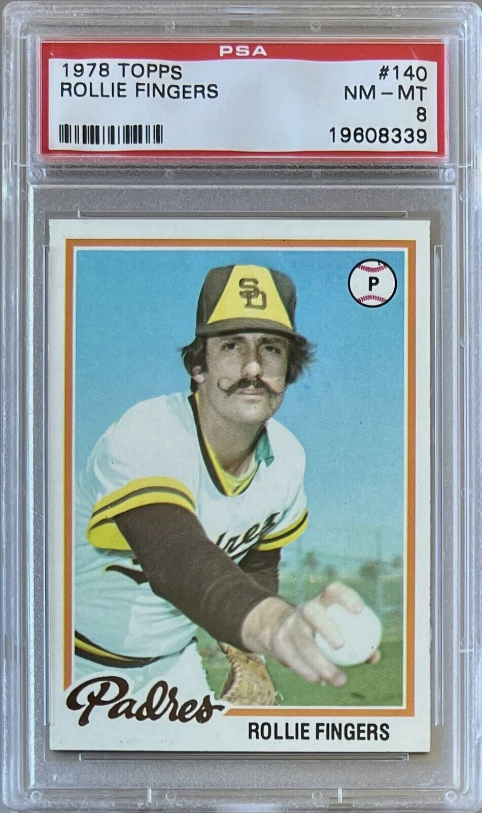1978 TOPPS #140 ROLLIE FINGERS HOF PSA 8 NM-MT PADRES
