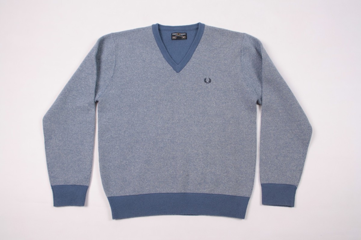 Fred Perry Sportswear Sweater V-Neck Wool Blend Size 101 cm 50 