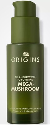 2x Origins Mega-Mushroom Restorative Skin Concentrate 1oz/30ml New in Box