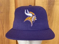 VINTAGE MINNESOTA VIKINGS  NEW ERA 5950 SIZE 7 PRO NFL LOGO HAT DEAD STOCK Y2K