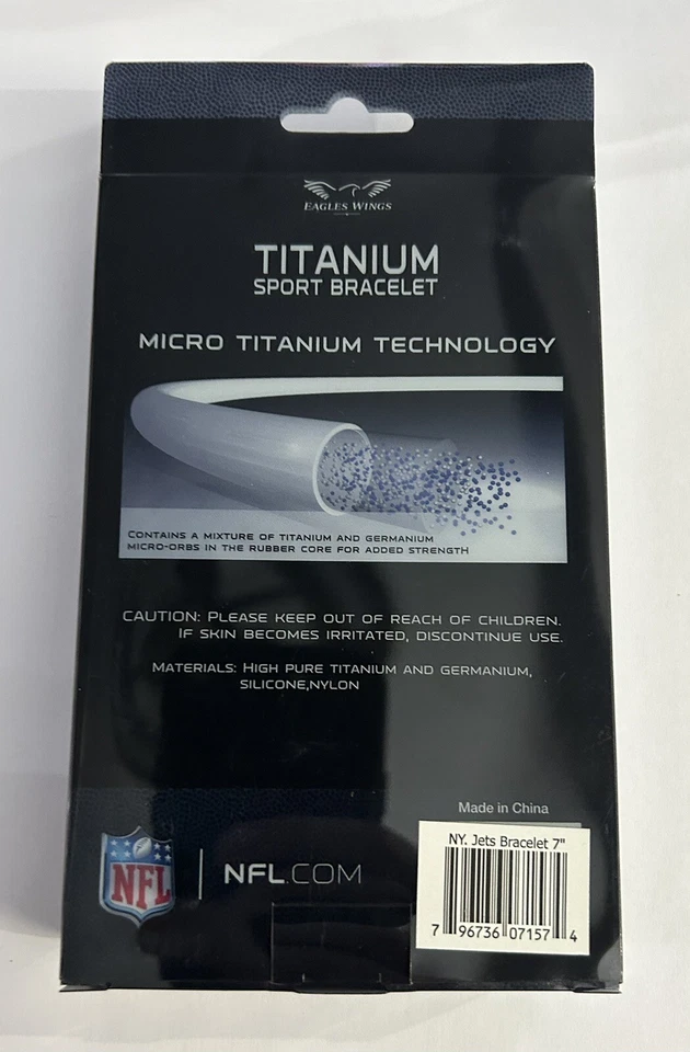 Подлинный New York Jets 7 «титановый спортивный браслет орлы крылья - Изображение 2 из 2