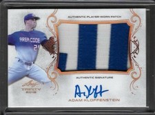 2018 Leaf Trinity ADAM KLOFFENSTEIN Patch Bronze Prismatic Auto RC Blue Jays
