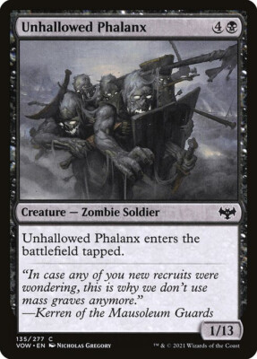 NM Foil Unhallowed Phalanx, Innistrad: Crimson Vow, Magic the Gathering, 135