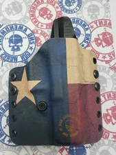 QUICK SHIP Tactical OWB TEXAS FLAG Kydex Holster for GLOCK 17/22/31 Gen 1-5 2AGW