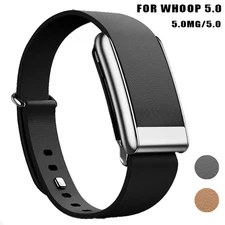 Luxury Genuine Leather Breathable Bracelet Band For Whoop 5.0/5.0 MG Replacement