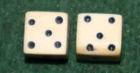 Antique Civil War Era Handmade Bovine Bone Dice