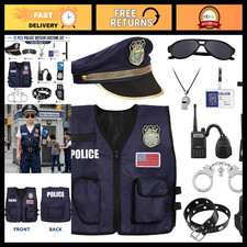 Kids Police Officer Costume - Toddler Cop Outfit for Pretend Play  Cosplay, Age