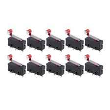 10 sztuk Mikro-skuter Dźwignia Przełącznik Końcowy Otwórz Kw12-3 Pcb Mikroprzełącznik O6R1