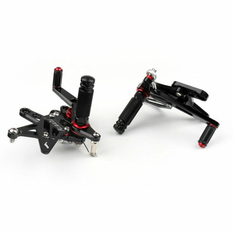 Repose pieds commandes reculées noir pour Kawasaki ZX6R ZX-6R 2007-2008 Black E3 - Photo 4/4