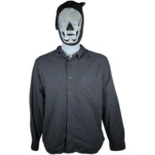 Woolrich Vintage Grunge Chamois Shirt - Charcoal XL Classic Flannel 90s Workwear