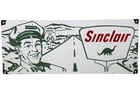 VINTAGE SINCLAIR MOTOR OIL PORCELAIN SIGN DEALERSHIP GAS STATION DINO GASOLINE
