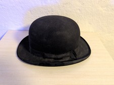 Vintage 1940s Mens Bowler Hat Rochester Wool Felt Size 7