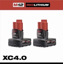 NEW 48-11-2442 Milwaukee Tool M12 REDLITHIUM XC4.0 Battery - Two Pack OEM