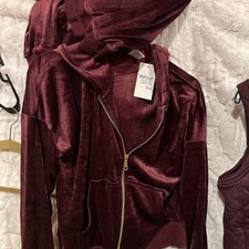 Felina Women's Opulence Plush Velour 2-Piece Zip Hoodie and Jogger Lounge Set