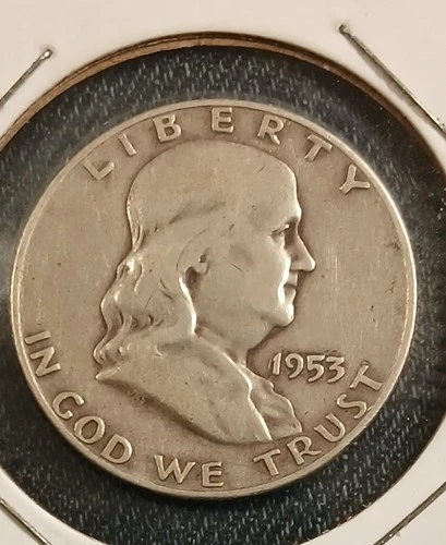 1953 ben franklin half dollar F-VF condition