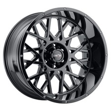 20x10 Vision 412 Rocker Gloss Black Wheels 8x6.5 -25mm Set Of 4 20x10 Vision 412 Rocker Gloss Black Wheels 8x6.5 -25mm Set Of 4