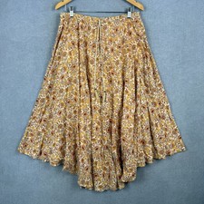 Spell & The Gypsy Collective Dress Womens XXL Beige Brown Floral Organic Cotton