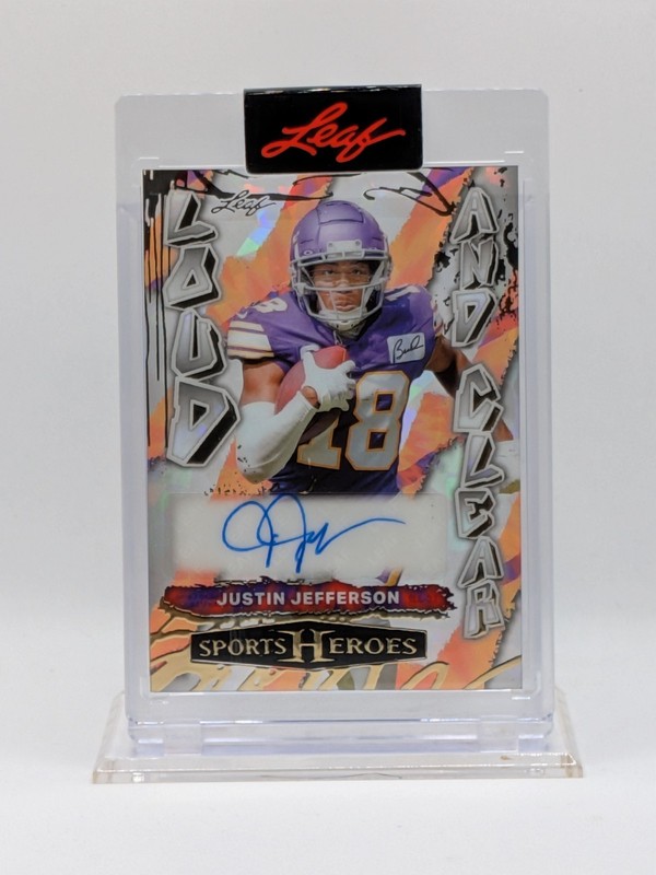 2026 Leaf Sports Heroes - Justin Jefferson Auto 1/1 Vikings #LC-JJ2