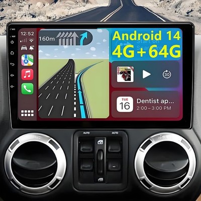 8Core 64GB Carplay Android Auto Stereo Car Radio RDS For Jeep Wrangler 2005-2010