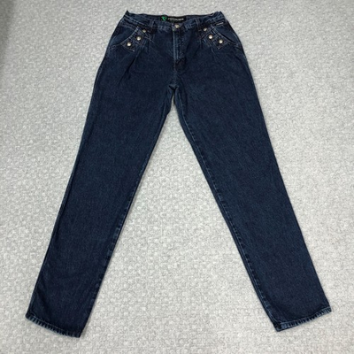 #ad Rockies Relaxed Fit Tapered Jeans Womens XL Blue High Rise Dark Denim Western $39.99