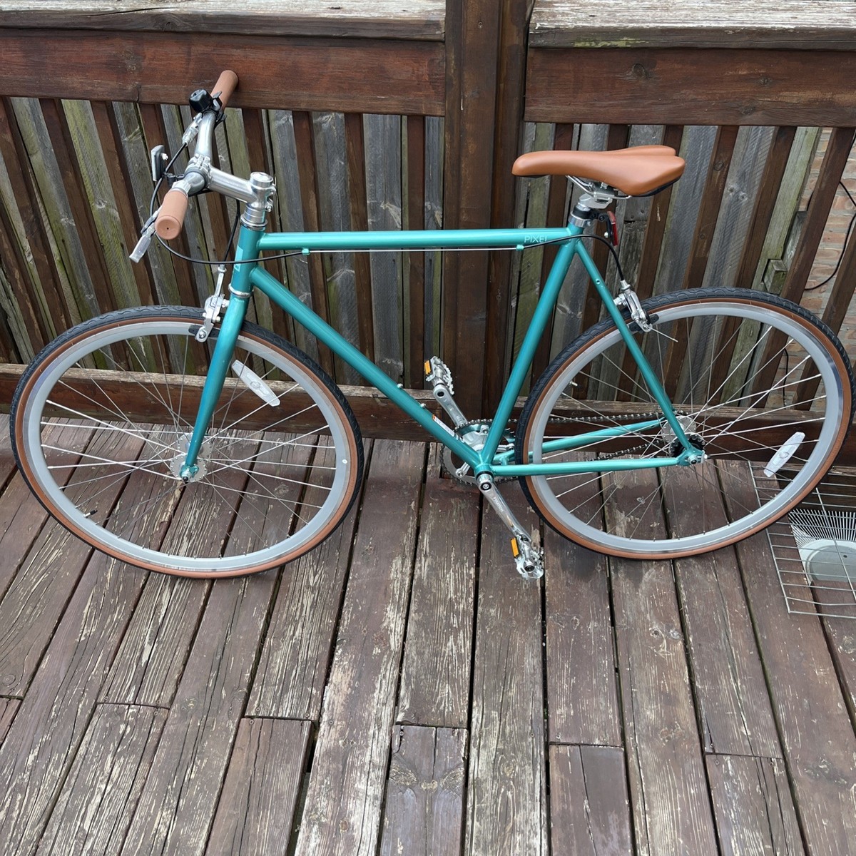 Fyxation Pixel Fixd Gear Bicycle 54cm 700x28c Tires -Peacock