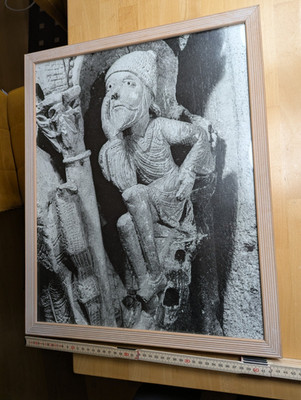 Autun Kapitell, Foto-Poster gerahmt, Cathédrale Saint-Lazare vor Ort gekauft