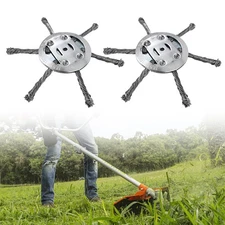 2x Steel Wire Grass Trimmer Head Brush Cutter Weed Eater Trimmer Lawn Mower