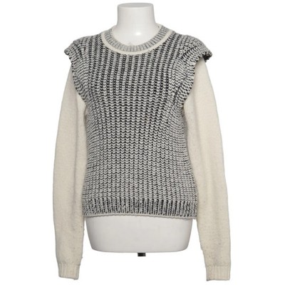 Ba&sh, Strickpullover, Größe: M, Weiß/Schwarz, Grobstrick, Damen #oD2