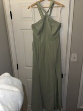 Azazie Women's Dusty Sage Bridesmaid Dress Size 14 New with Tags