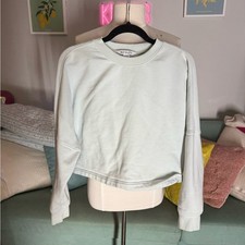 Athleta Cropped Sweatshirt in Light Blue