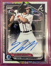 2024 1st Bowman Chrome Nick Montgomery Mojo Refractor Auto #30/150 Mega Box
