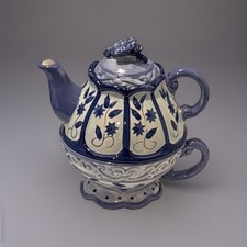 Ceramic & Porcelain Blue Original Collectible Teapots & Tea sets