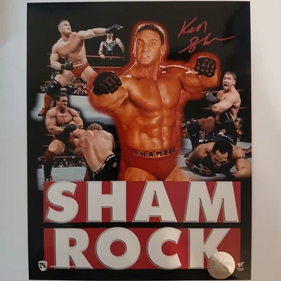Vintage WWF WWE Ken Shamrock Collage Glossy Photograph 8x10 Officially Licensed - Image 1 of 3
