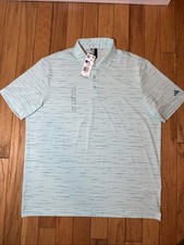 NWT Adidas Golf Men's Ultimate365 Mesh Glimmer Print Polo Sz XL Semi Flash Aqua