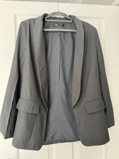 Charcoal Oversized Women's Boyfriend Blazer Size M