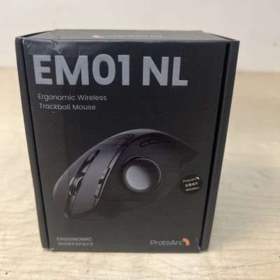 EM01 NL Ergonomic Wireless Trackball Mouse Mice ProtoArc Designed For Comfort