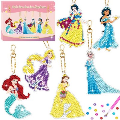 Arts and Crafts for Kids Ages 8-12 - 6Pcs Make Your Own GEM Art Princess