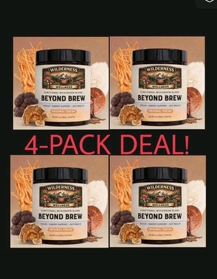 Beyond Brew (4 Pack) Caramel Machiato  Mushroom Coffee 7-in-1 Energy/focus Gut