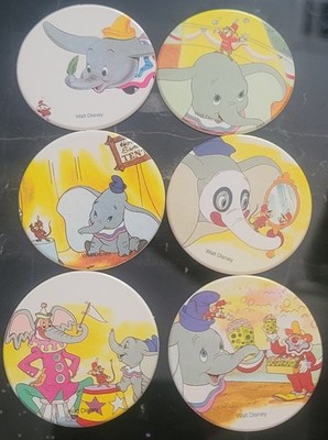 Disney Dumbo POG Set (6 Caps) Vintage 90s Walt Disney Milk Caps   2 Available