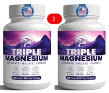 2 Pack Triple Magnesium Complex 300mg per Serving - 240 Capsules *EXP 12/2026*