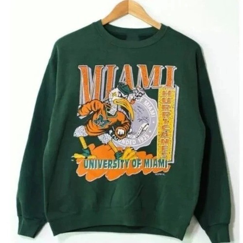 Vintage 90s Miami Hurricanes University of Miami  T-Shir,t Sweatshirt & Hoodie